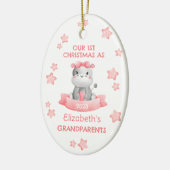 Niedlich 1. Weihnachtsgrandeltern Baby Hippo Keramik Ornament (Links)