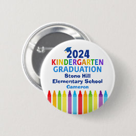Niedlich 2024 Kindergarten-Abschluss individuell a Button