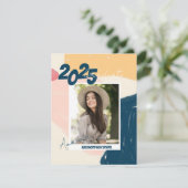 Niedlich 2025 Abschluss Pastel Foto Mini Einladung (Stehend Vorderseite)