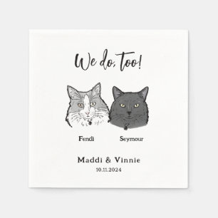 Niedlich 2 Katzen Gesichtspferd machen wir zu Hoch Serviette