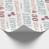 Niedlich 30. Hochzeitstag Geschenkpapier (Ecke)