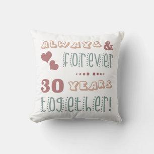 Niedlich 30. Hochzeitstag Kissen