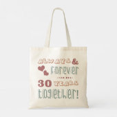 Niedlich 30. Hochzeitstag Tragetasche (Rückseite)