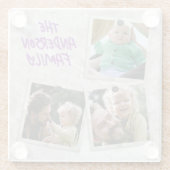 Niedlich 3 Foto-Bilderrahmen mit Texten Glasuntersetzer (Rückseite)