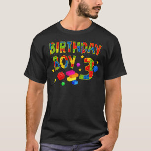 Niedlich 3. Geburtstag 3 Jahre alte Blockjungen au T-Shirt
