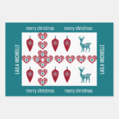 Niedlich 3 Namen skandinavisches skandinavisches M Geschenkpapier Set (Vorderseite 2)