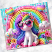 Niedlich 3D-Regenbogen-Einhorn-Tumbler | Farbenfro Thermosbecher