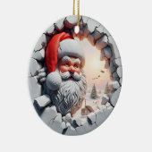 Niedlich 3d Santa Keramik Ornament (Rechts)