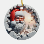 Niedlich 3d Santa Keramik Ornament (Vorne)