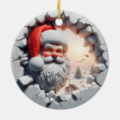 Niedlich 3d Santa Keramik Ornament (Hinten)
