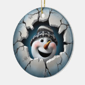 Niedlich 3D Snowman Xmas Keramik Ornament (Links)