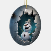 Niedlich 3D Snowman Xmas Keramik Ornament (Rechts)