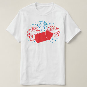 Niedlich 4. Juli Feuerwerk T-Shirt