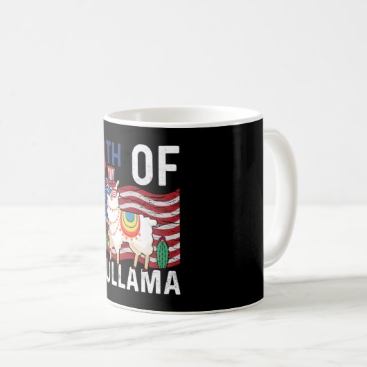 Niedlich 4. Juli Patriotic Llama 4. Juli Geschenk Kaffeetasse (VorderseiteRechts)