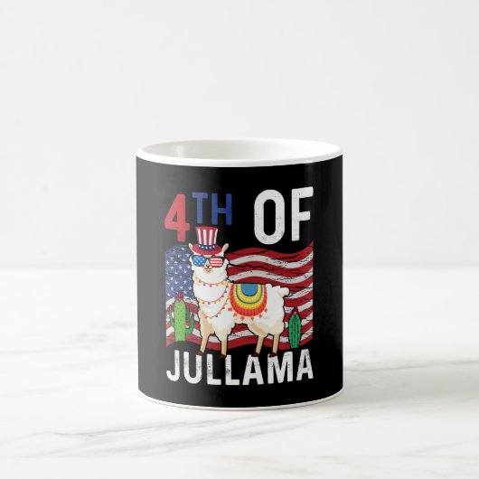 Niedlich 4. Juli Patriotic Llama 4. Juli Geschenk Kaffeetasse (Mittel)
