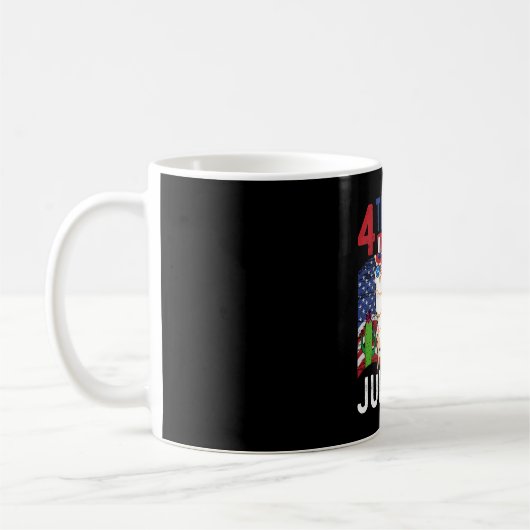 Niedlich 4. Juli Patriotic Llama 4. Juli Geschenk Kaffeetasse (Links)