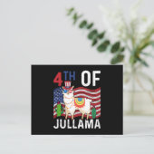 Niedlich 4. Juli Patriotic Llama 4. Juli Geschenk Postkarte (Stehend Vorderseite)
