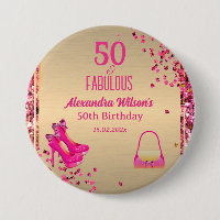 Niedlich 50& fabelhafte High Heels Gold Hot Pink G