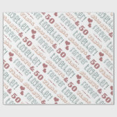 Niedlich 50. Hochzeitstag Geschenkpapier (Flach)