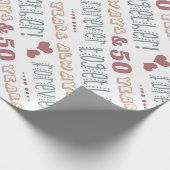 Niedlich 50. Hochzeitstag Geschenkpapier (Ecke)