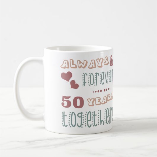Niedlich 50. Hochzeitstag Kaffeetasse (Links)