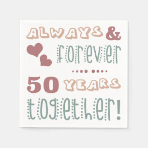 Niedlich 50. Hochzeitstag Serviette