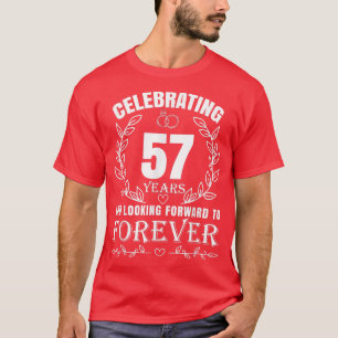 Niedlich 57. Hochzeitstag für Paare Verheiratet T-Shirt