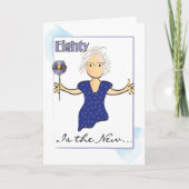 Niedlich 80 und fabulous für Ihr Blue Birthday Karte (Vorderseite)