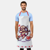 Niedlich, 8 Bit Valentinstag Schürze (Getragen)