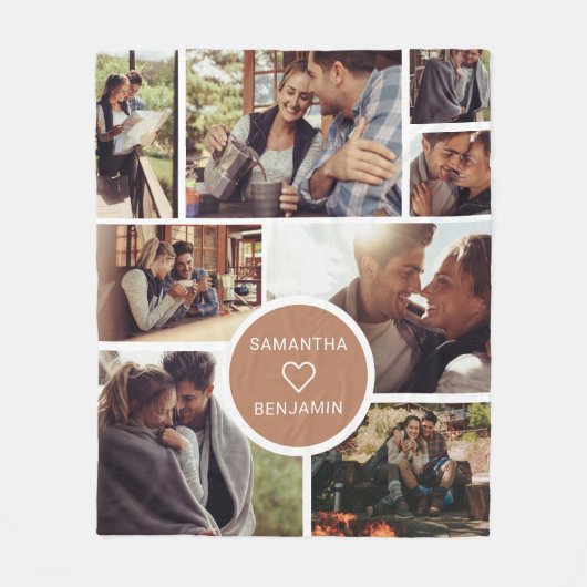 Niedlich 8 Foto Collage Vacation Camping Personali Fleecedecke (Vorderseite)