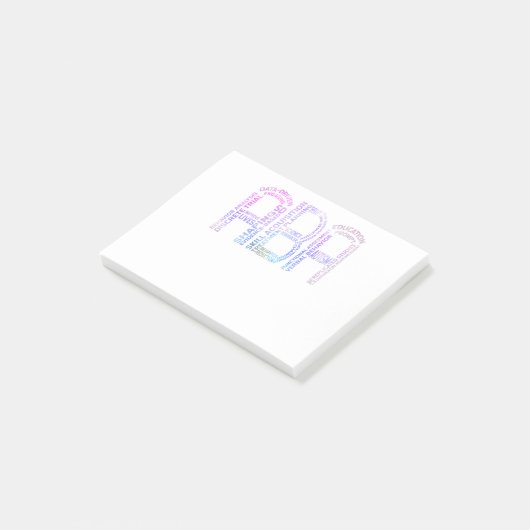 Niedlich ABA Akronym Post-it Klebezettel (angewinkelt)