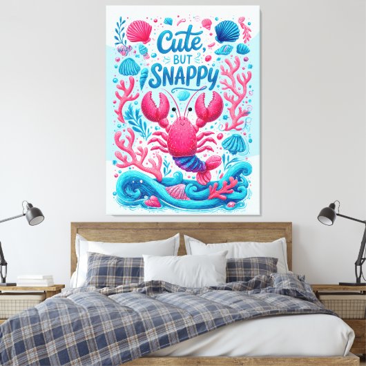 Niedlich aber bissig leinwanddruck (Insitu (Schlafzimmer))