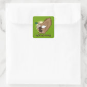 Niedlich, aber bösartig quadratischer aufkleber (Tasche)