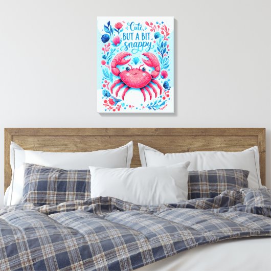 Niedlich, aber ein bisschen bissig leinwanddruck (Insitu (Schlafzimmer))