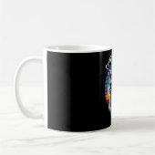 Niedlich aber Feral Funny Raccoon Kaffeetasse (Links)