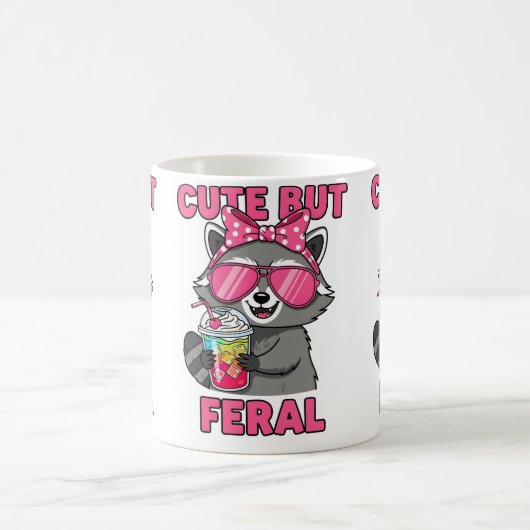 Niedlich aber Feral Kaffeetasse (Mittel)