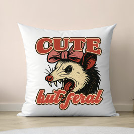 Niedlich aber Feral Possum: Vintager sarkastischer Kissen