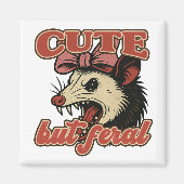 Niedlich aber Feral Possum: Vintager sarkastischer Magnet (Vorne)