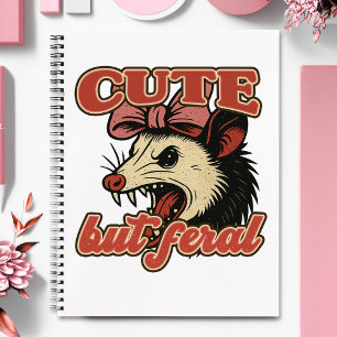 Niedlich aber Feral Possum: Vintager sarkastischer Notizblock