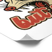 Niedlich aber Feral Possum: Vintager sarkastischer Poster (Ecke)