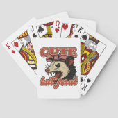 Niedlich aber Feral Possum: Vintager sarkastischer Spielkarten (Rückseite)