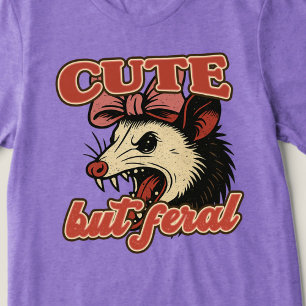 Niedlich aber Feral Possum: Vintager sarkastischer Tri-Blend Shirt