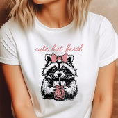 Niedlich, aber Feral Raccoon Tri-Blend Shirt