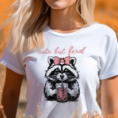 Niedlich, aber Feral Raccoon Tri-Blend Shirt