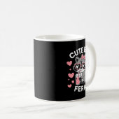 Niedlich, aber Feral Racoon Nk Gles Kindermädchen Kaffeetasse (VorderseiteRechts)