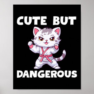 Niedlich aber gefährlich Karate Taekwondo Kitty Ca Poster