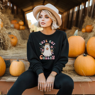 Niedlich, aber grauenhaft Groovy Retro Halloween Sweatshirt