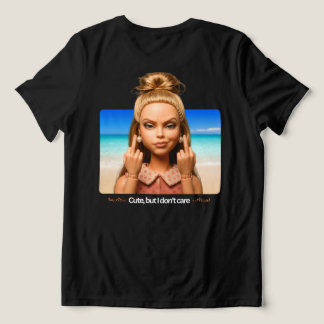 Niedlich Aber Ist Mir Egal Lustiger Strand Meme T- Tri-Blend Shirt