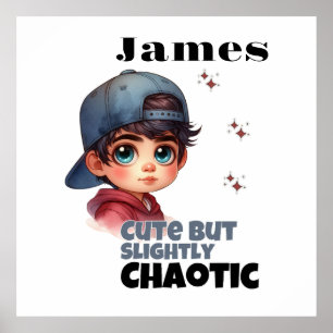 Niedlich, aber leicht chaotischer Junge Poster