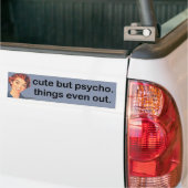 niedlich aber psychisch autoaufkleber (Auf Lkw)